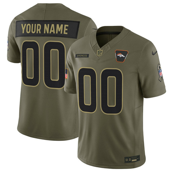Youth/Women/Men's Denver Broncos Active Player Custom Olive 2025 Salute to Service Limited Football Stitched Jersey
