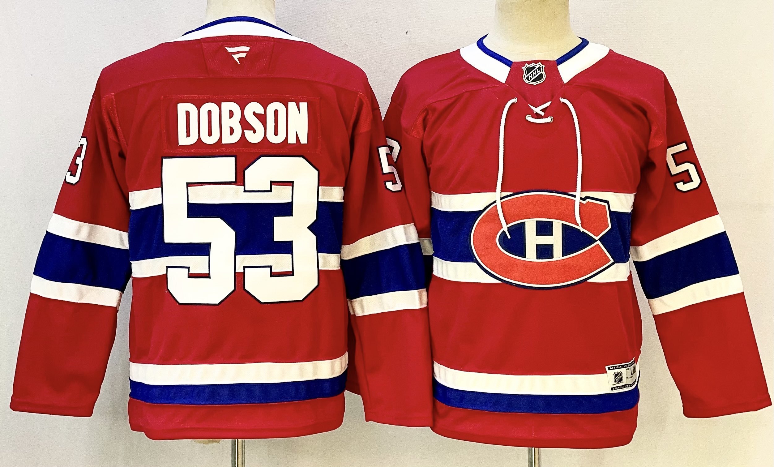 Youth Montreal Canadiens #53 Noah Dobson Red 2024-25 Stitched Jersey
