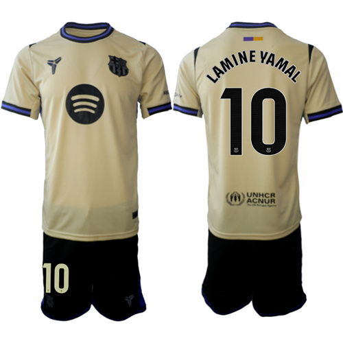 Men's Barcelona #10 LAMINE YAMAL 2025-26 Away Suit Soccer Jerseys