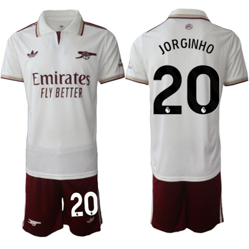 Men's Arsenal #20 JORGINHO 2025-26 Away 2nd Suit Soccer Jerseys
