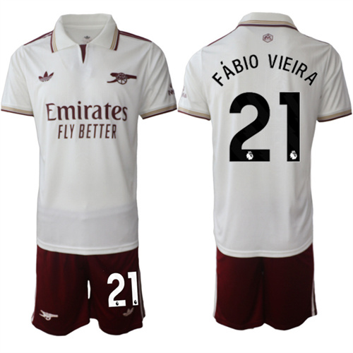 Men's Arsenal #21 FABIO VIEIRA 2025-26 Away 2nd Suit Soccer Jerseys