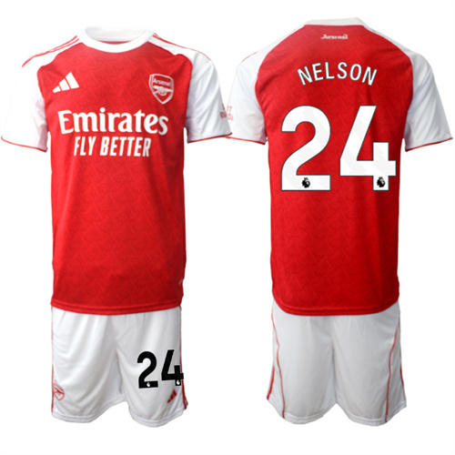 Men's Arsenal #24 NELSON 2025-26 home Suit Soccer Jerseys