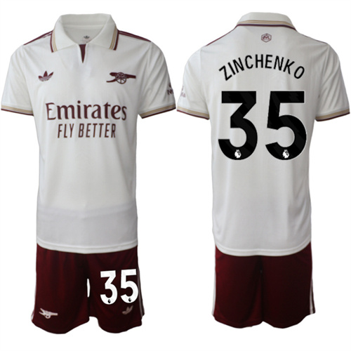 Men's Arsenal #35 ZINCHENKO 2025-26 Away 2nd Suit Soccer Jerseys