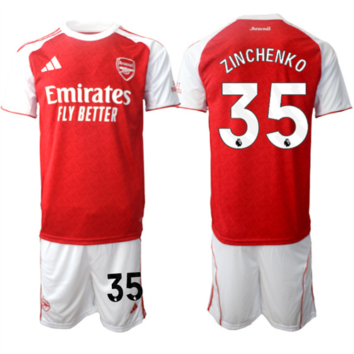 Men's Arsenal #35 ZINCHENKO 2025-26 home Suit Soccer Jerseys