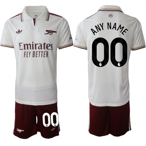 Men's Arsenal Custom Any Name And Number 2025-26 Away 2nd Suit Soccer Jerseys