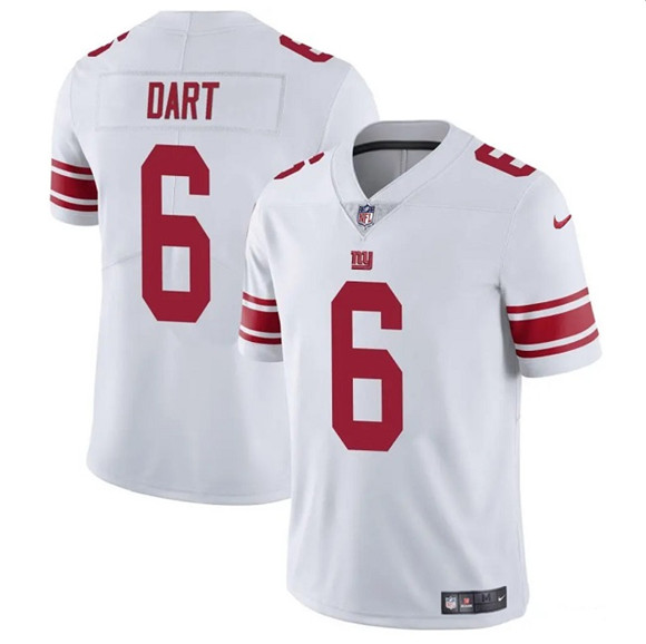 Men's New York Giants #6 Jaxson Dart White 2025 Draft Vapor Untouchable Limited Football Stitched Jersey