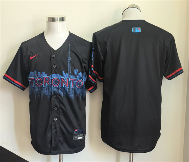 Men's Toronto Blue Jays Blank Navy 2024 City Connect Limited Stitched Baseball Jersey