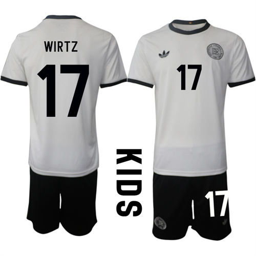 Youth Germany #17 WIRTZ 2025-26 home Kids Suit Soccer Jerseys