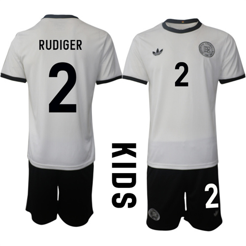 Youth Germany #2 RUDIGER 2025-26 home Kids Suit Soccer Jerseys