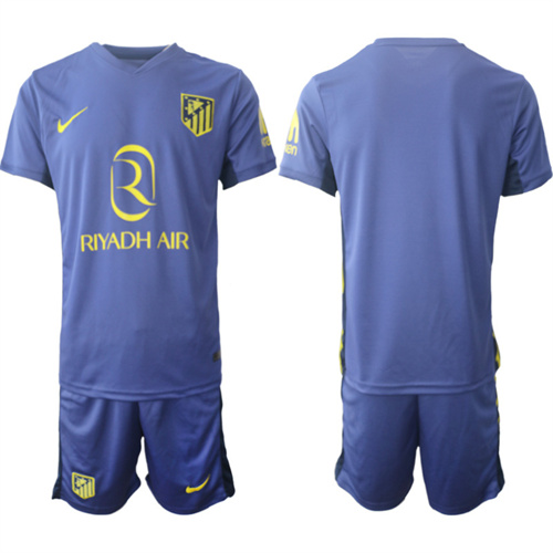 Men's Atlético de Madrid Blank 2025-26 away Suit Soccer Jerseys