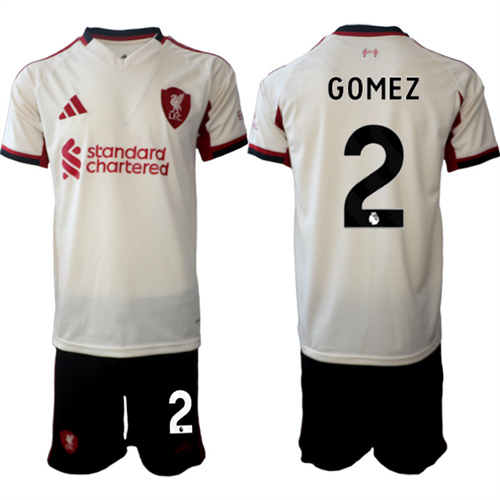 Men's Liverpool #2 GOMEZ 2025-26 away Suit Soccer Jerseys