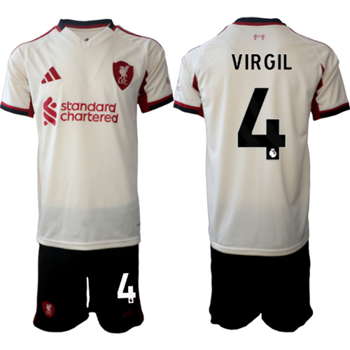 Men's Liverpool #4 VIRGIL 2025-26 away Suit Soccer Jerseys