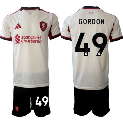 Men's Liverpool #49 GORDON 2025-26 away Suit Soccer Jerseys