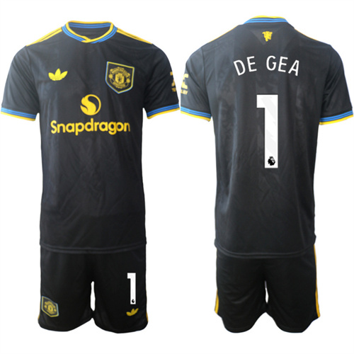 Men's Manchester United #1 DE GEA 2025-26 Away 2nd Suit Soccer Jerseys