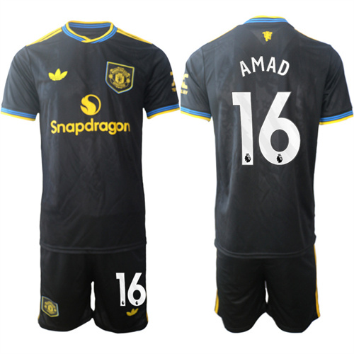 Men's Manchester United #16 AMAD 2025-26 Away 2nd Suit Soccer Jerseys