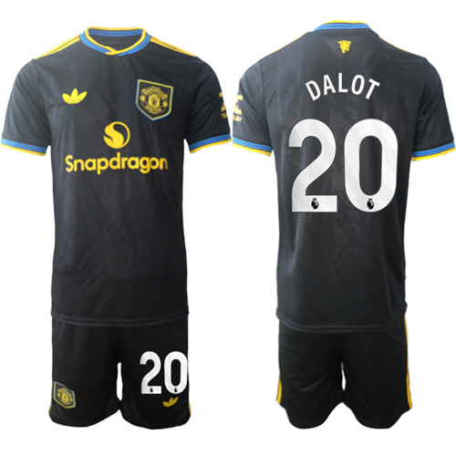 Men's Manchester United #20 DALOT 2025-26 Away 2nd Suit Soccer Jerseys