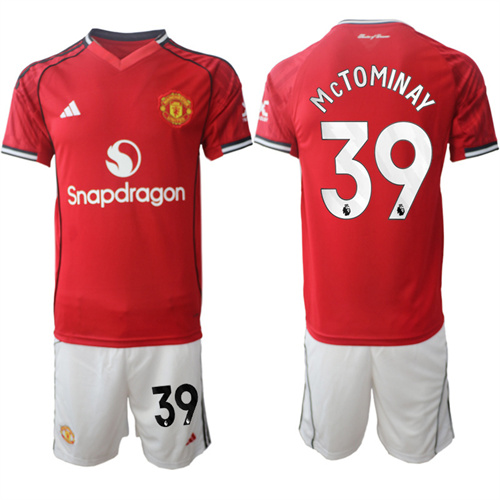 Men's Manchester United #39 McTOMINAY  2025-26 Home Suit Soccer Jerseys