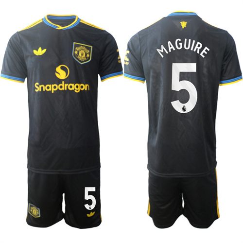 Men's Manchester United #5 MAGUIRE 2025-26 Away 2nd Suit Soccer Jerseys