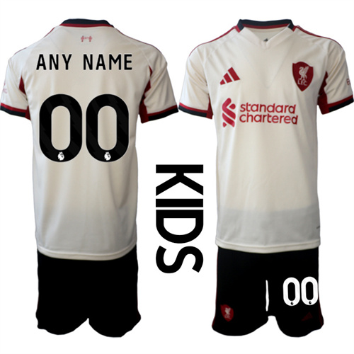 Youth Liverpool Custom Any Name And Number 2025-26 away Kids Suit Soccer Jerseys