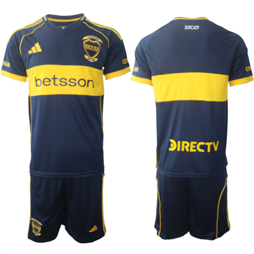 Men's Boca Juniors Blank 2025-26 home Suit Soccer Jerseys