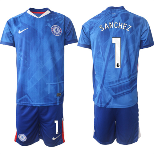 Men's Chelsea FC #1 SANCHEZ 2025-26 home Suit Soccer Jerseys
