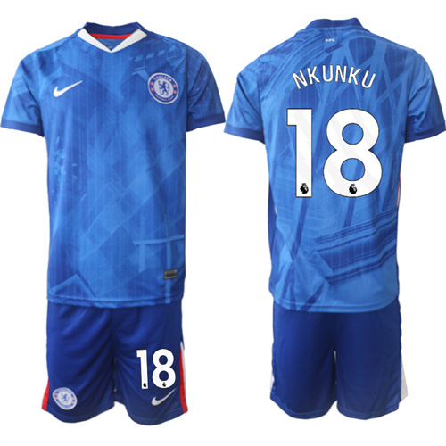 Men's Chelsea FC #18 NKUNKU 2025-26 home Suit Soccer Jerseys