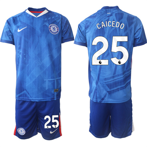Men's Chelsea FC #25 CAICEDO 2025-26 home Suit Soccer Jerseys
