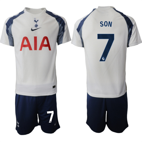 Men's Tottenham Hotspur #7 SON 2025-26 home Suit Soccer Jerseys