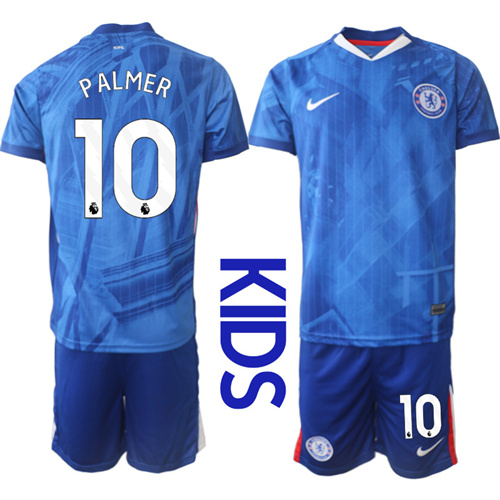 Youth Chelsea FC #10 PALMER 2025-26 home Kids Suit Soccer Jerseys