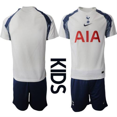 Youth Tottenham Hotspur Blank 2025-26 home Kids Suit Soccer Jerseys