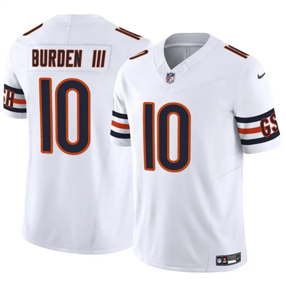 Men's Chicago Bears #10 Luther Burden III White 2025 F.U.S.E. Vapor Untouchable Limited Football Stitched Jersey
