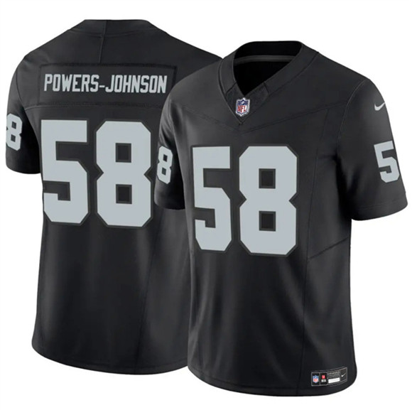 Men's Las Vegas Raiders #58 Jackson Powers-Johnson Black 2025 F.U.S.E. Vapor Untouchable Limited Football Stitched Jersey