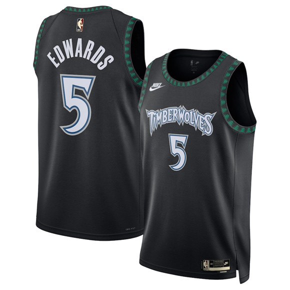 Men's Minnesota Timberwolves #5 Anthony Edwards Anthony Edwards Black 2025 Classic Edition Stitched Jersey