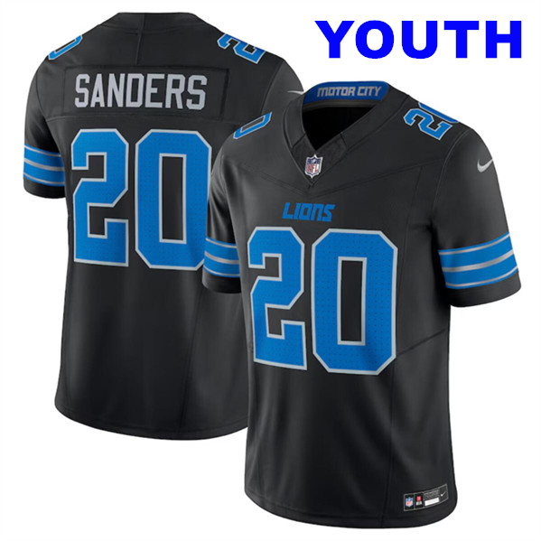 Youth Detroit Lions #20 Barry Sanders Black F.U.S.E. 2nd Alternate Vapor Limited Stitched Jersey