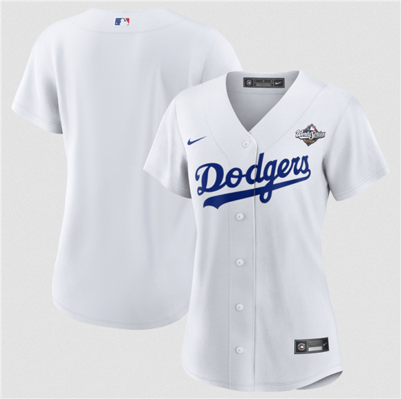 Women's Los Angeles Dodgers Blank White 2025 World Series Home Cool Base Stitched Baseball Jersey(Run Small)