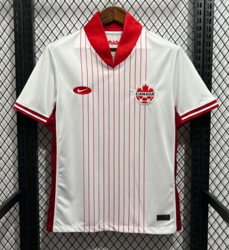 Men Team Canada international Blank 2024 Away White Kit Soccer Jersey