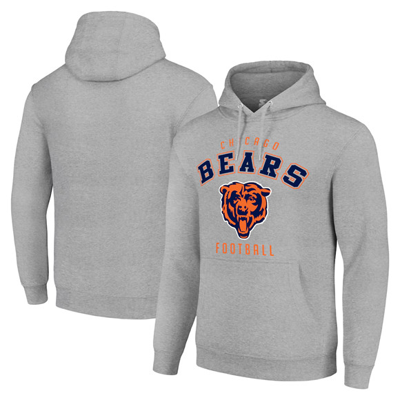Men's Chicago Bears Heather Gray Pullover Hoodie