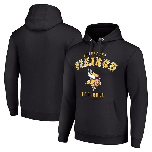 Men's Minnesota Vikings Black Pullover Hoodie