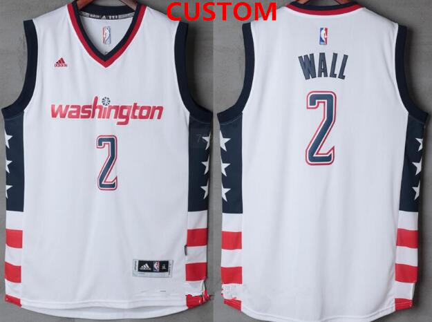 Men's Washington wizards Custom white stitched nba 2016-17 adidas revolution 30 swingman jersey