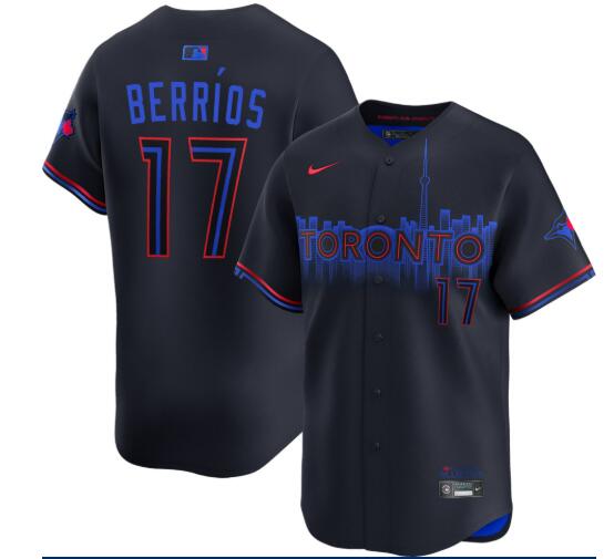 Men's Toronto Blue Jays #17 Jose Berrios Nike City Connect Limited Jersey
