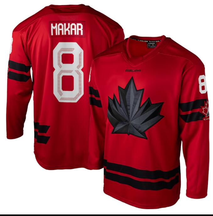 Men's Canada Hockey #8 Cale Makar 2026 Olympics Red 2026 Stitched Jersey