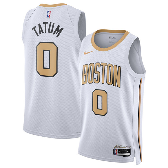 Men's Boston Celtics #0 Jayson Tatum White 2025-26 City Edition Swingman Stitched Basketball Jersey