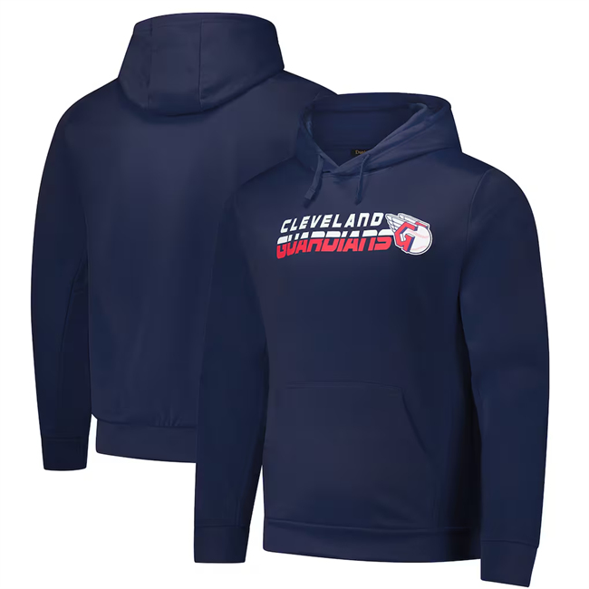 Men's Cleveland Guardians Navy Dunbrooke Champion Pullover Hoodie1
