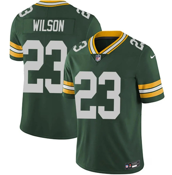 Men's Green Bay Packers #23 Emanuel Wilson Green 2025 Vapor Untouchable Limited Football Stitched Jersey