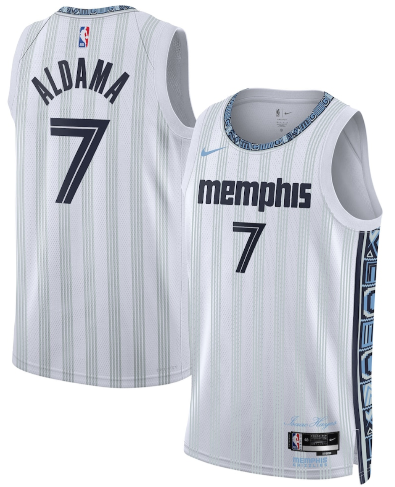Men's Memphis Grizzlies #7 Santi Aldama Gray 2025-26 City Edition Swingman Stitched Jersey