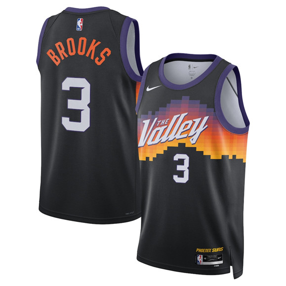 Men's Phoenix Suns #3 Dillon Brooks Black 2025-26 City Edition Stitched Basketball Jersey