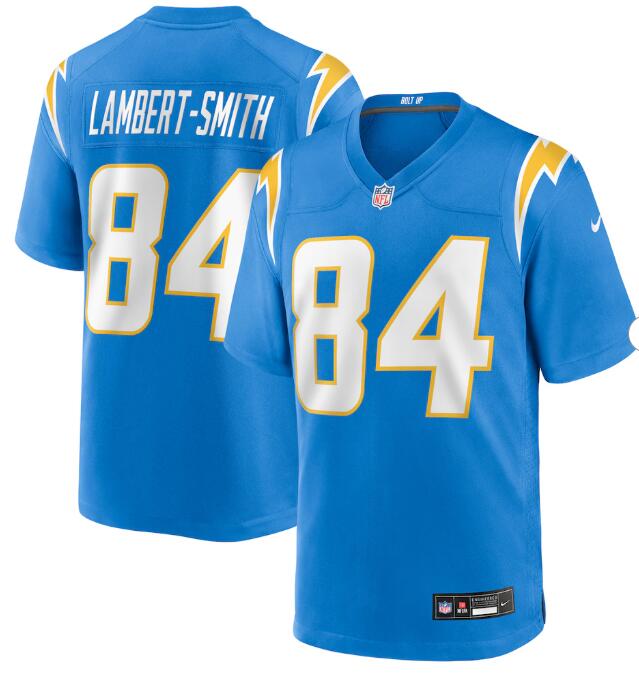 Men's Nike KeAndre Lambert-Smith Powder Blue #84 Los Angeles Chargers Team Game Jersey