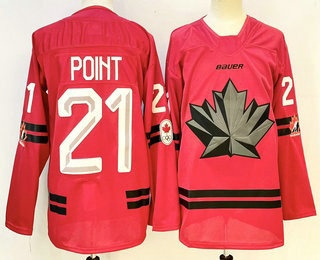 Men's Canada Hockey #21 Brayden Point Red 2026 Stitched Jersey