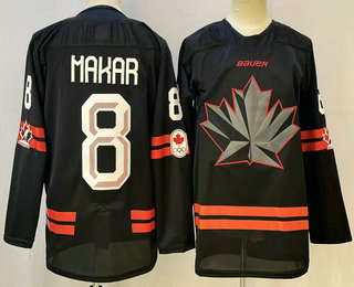 Men's Canada Hockey #8 Cale Makar Black 2026 Stitched Jersey