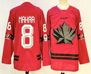 Men's Canada Hockey #8 Cale Makar Red 2026 Stitched Jersey